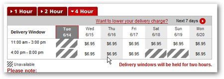 riverside grocery delivery 4 hour window